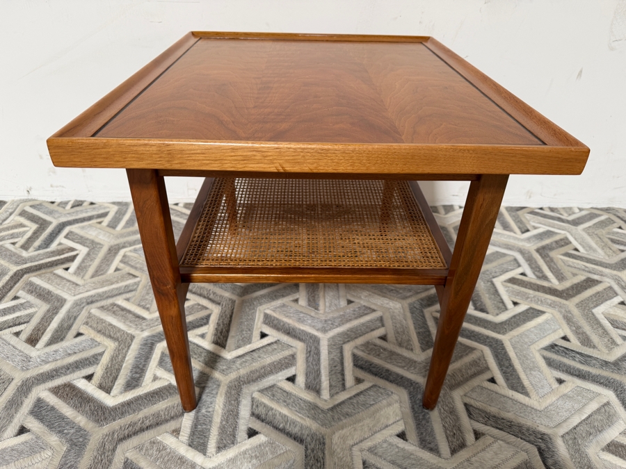 Mid-Century Modern Walnut Drexel Declaration End Table Designed by Kipp Stewart 27 X 22 X 20H [Photo 8]