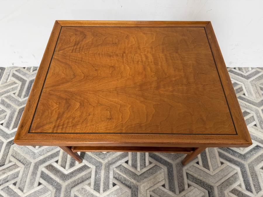 Mid-Century Modern Walnut Drexel Declaration End Table Designed by Kipp Stewart 27 X 22 X 20H [Photo 5]