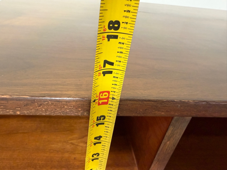 Mid-Century Modern Kipp Stewart and Stewart MacDougall 'Declaration' Coffee Table for Drexel that Features a Functional Walnut Top that Lifts to Reveal Storage With Original Box 46W X 32D X 16H [Photo 14]