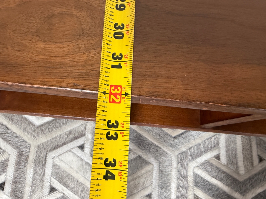 Mid-Century Modern Kipp Stewart and Stewart MacDougall 'Declaration' Coffee Table for Drexel that Features a Functional Walnut Top that Lifts to Reveal Storage With Original Box 46W X 32D X 16H [Photo 13]