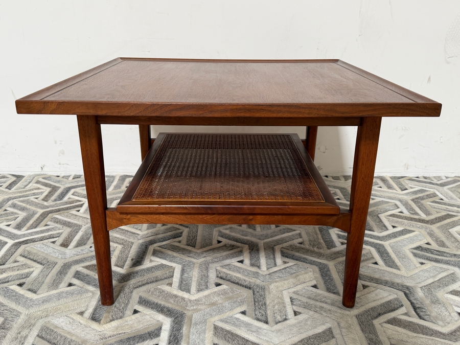 Mid-Century Modern Walnut Drexel Declaration End Table Designed by Kipp Stewart 30W X 30D X 20H [Photo 8]