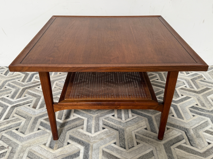 Mid-Century Modern Walnut Drexel Declaration End Table Designed by Kipp Stewart 30W X 30D X 20H [Photo 9]