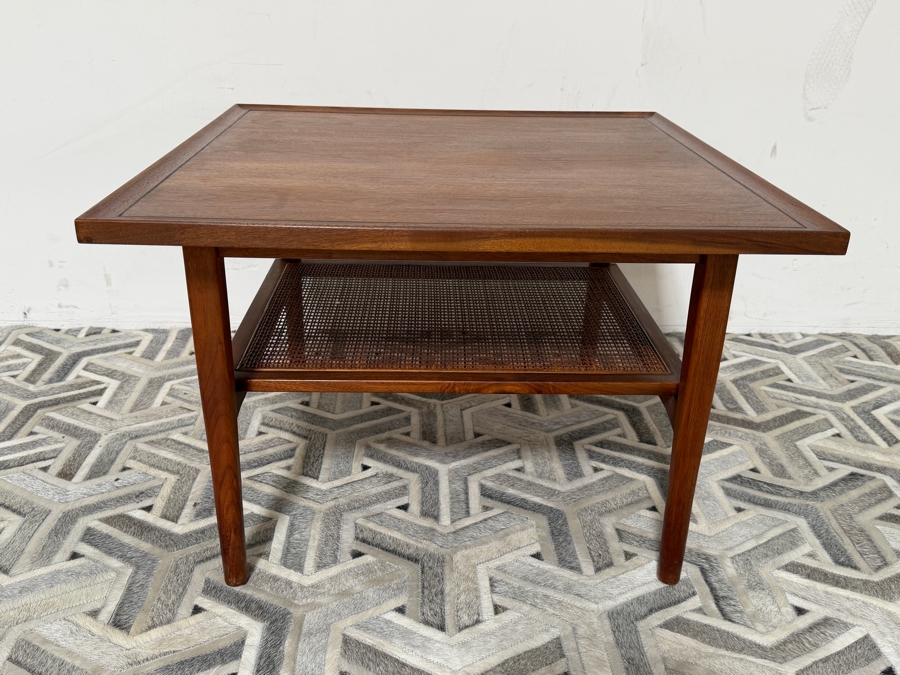 Mid-Century Modern Walnut Drexel Declaration End Table Designed by Kipp Stewart 30W X 30D X 20H [Photo 3]
