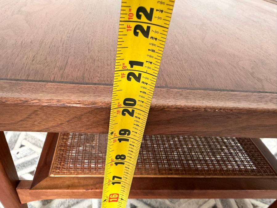 Mid-Century Modern Walnut Drexel Declaration End Table Designed by Kipp Stewart 30W X 30D X 20H [Photo 16]