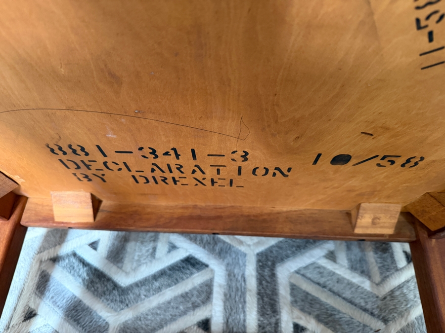 Mid-Century Modern Walnut Drexel Declaration End Table Designed by Kipp Stewart 30W X 30D X 20H [Photo 11]