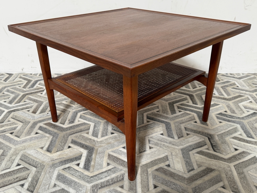 Mid-Century Modern Walnut Drexel Declaration End Table Designed by Kipp Stewart 30W X 30D X 20H [Photo 5]