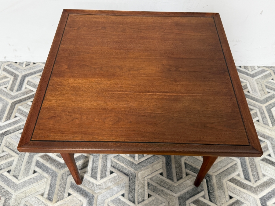 Mid-Century Modern Walnut Drexel Declaration End Table Designed by Kipp Stewart 30W X 30D X 20H [Photo 4]