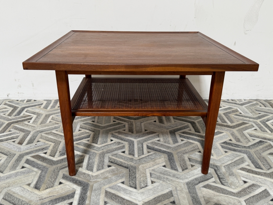 Mid-Century Modern Walnut Drexel Declaration End Table Designed by Kipp Stewart 30W X 30D X 20H [Photo 2]