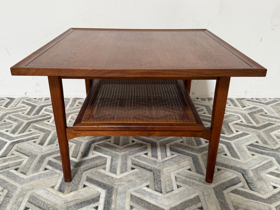 Mid-Century Modern Walnut Drexel Declaration End Table Designed by Kipp Stewart 30W X 30D X 20H [Photo 6]
