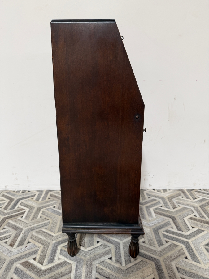 Antique Edwardian-era Hand Carved Wooden Drop-Front Secretary Desk Bureau 19W X 15D X 41.5H [Photo 11]