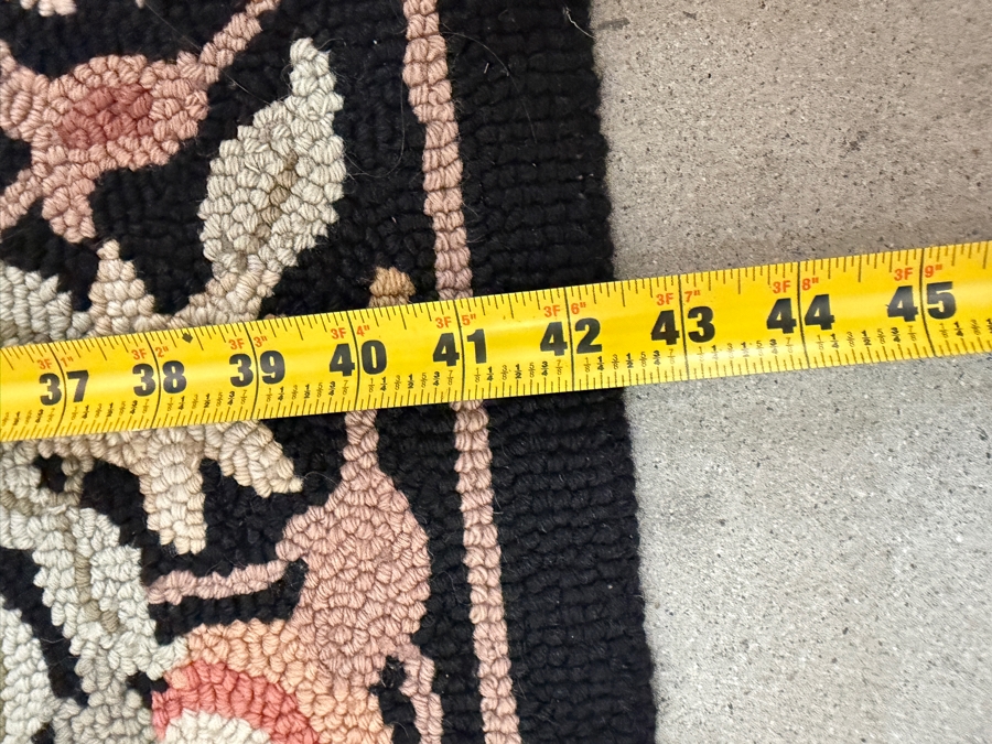Vintage Hand-hooked Needlepoint Wool Area Rug 42.5 X 65 [Photo 7]