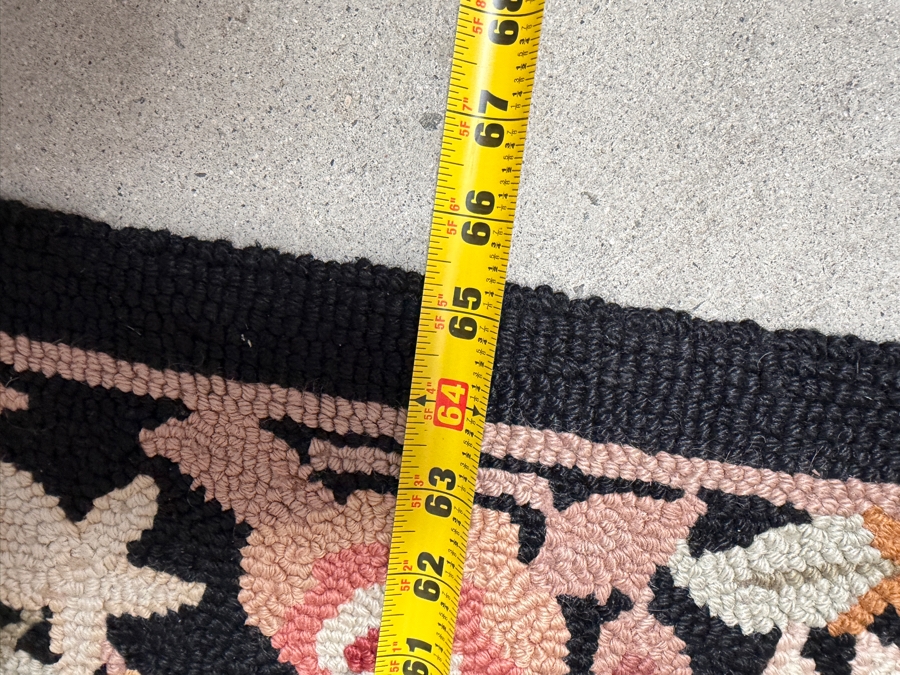 Vintage Hand-hooked Needlepoint Wool Area Rug 42.5 X 65 [Photo 8]