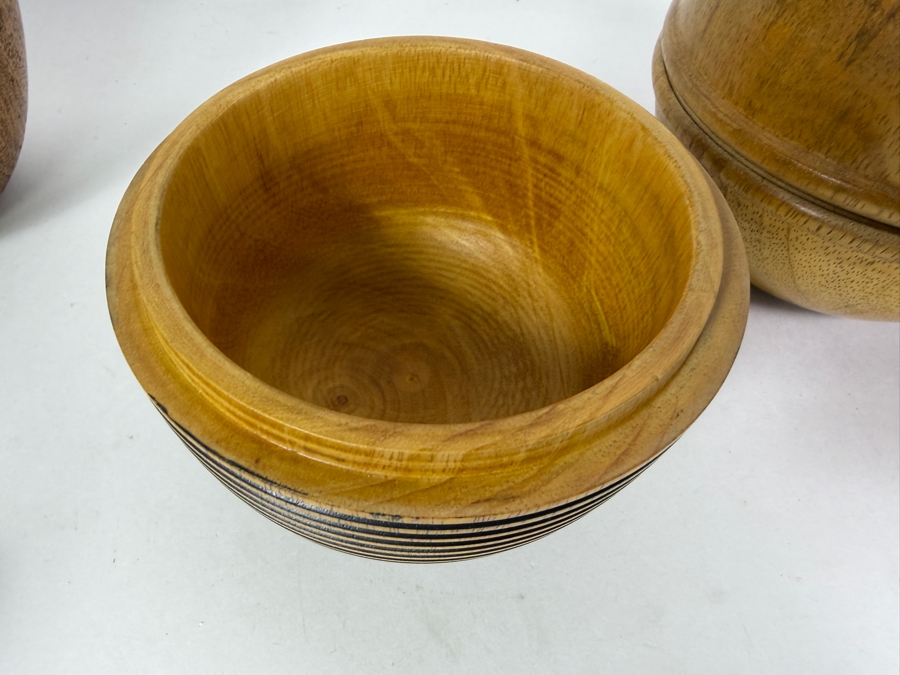 Collection Of Four Handcrafted Wooden Boxes from 4'H to 7.5'H [Photo 8]