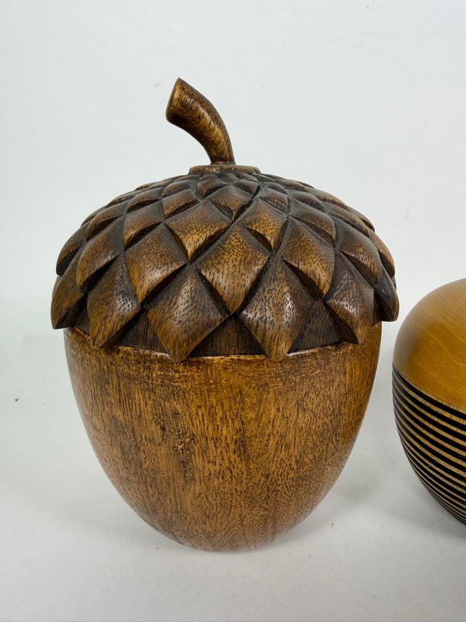 Collection Of Four Handcrafted Wooden Boxes from 4'H to 7.5'H [Photo 3]