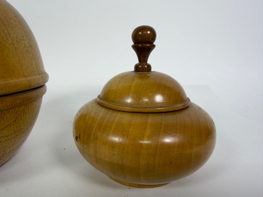 Collection Of Four Handcrafted Wooden Boxes from 4'H to 7.5'H [Photo 6]