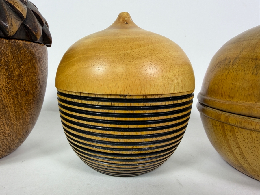 Collection Of Four Handcrafted Wooden Boxes from 4'H to 7.5'H [Photo 4]