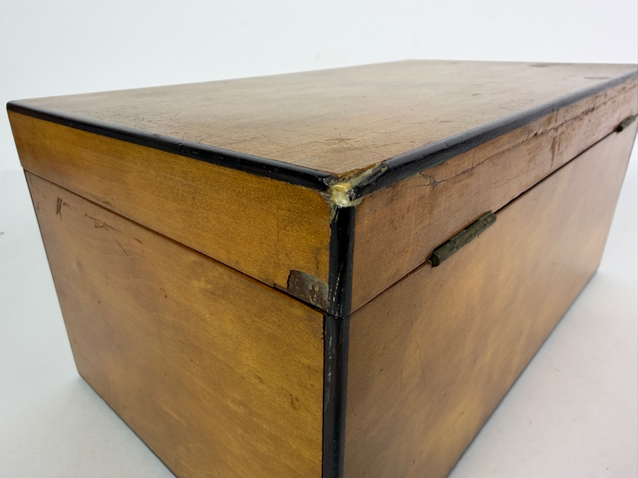 Antique Wooden Box 11W X 6D X 5H [Photo 8]