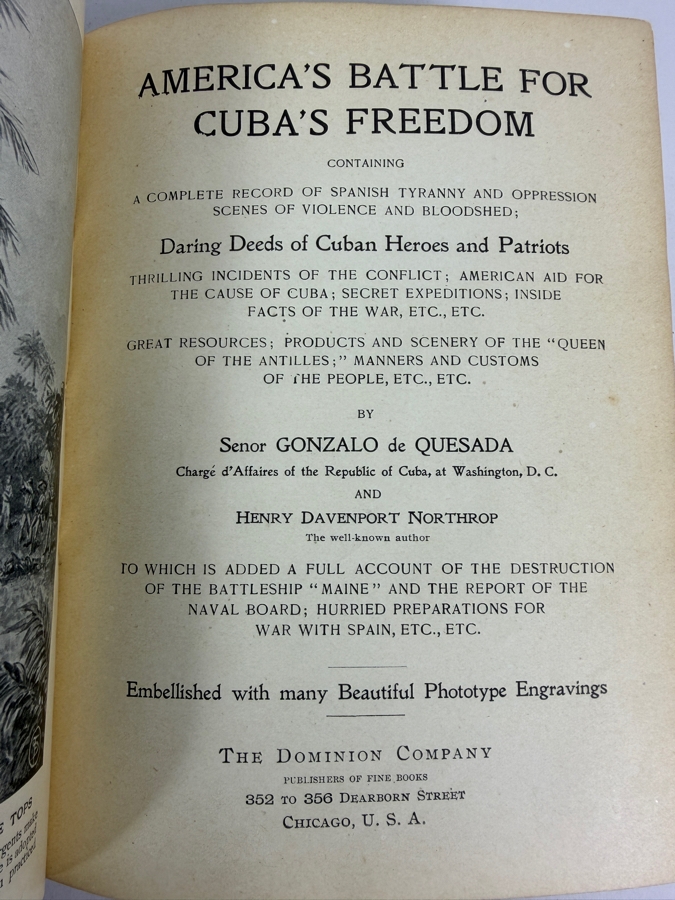 Antique 1898 Hardcover Book America's Battle For Cuba's Freedom [Photo 6]