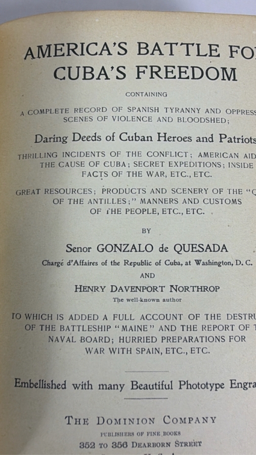 Antique 1898 Hardcover Book America's Battle For Cuba's Freedom [Photo 5]