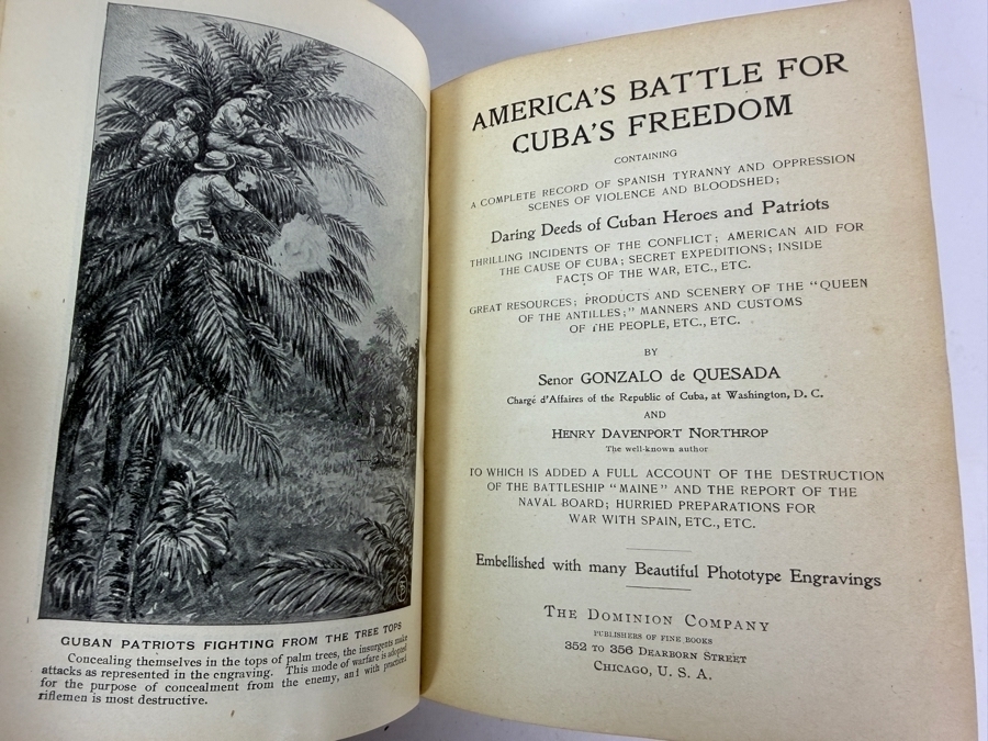 Antique 1898 Hardcover Book America's Battle For Cuba's Freedom [Photo 4]