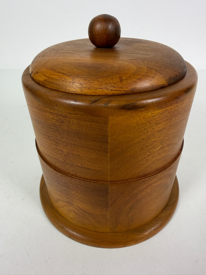 Mid-century Modern Teak Lidded Cigar Humidors by Aztec Clay Moistener Co. of New York City 7H [Photo 3]