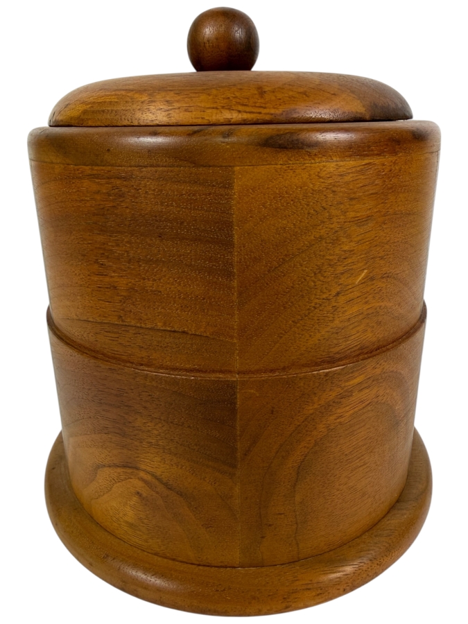 Mid-century Modern Teak Lidded Cigar Humidors by Aztec Clay Moistener Co. of New York City 7H