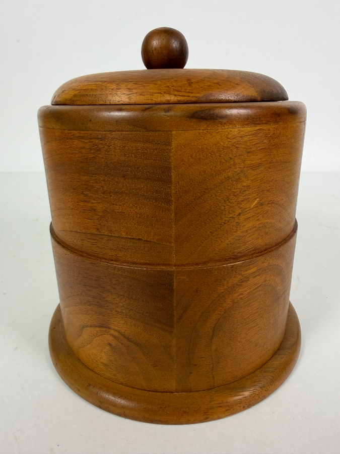 Mid-century Modern Teak Lidded Cigar Humidors by Aztec Clay Moistener Co. of New York City 7H [Photo 2]