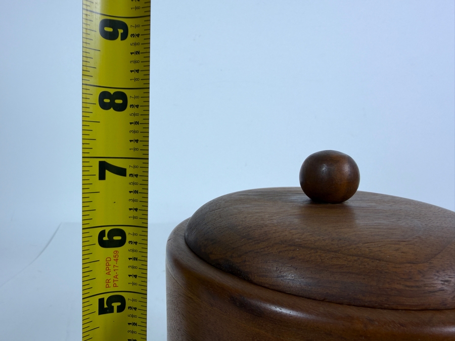 Mid-century Modern Teak Lidded Cigar Humidors by Aztec Clay Moistener Co. of New York City 7H [Photo 7]