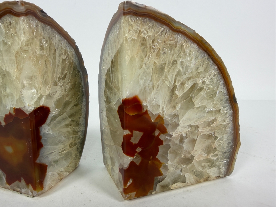 Natural Polished Agate Bookends 5'H [Photo 4]