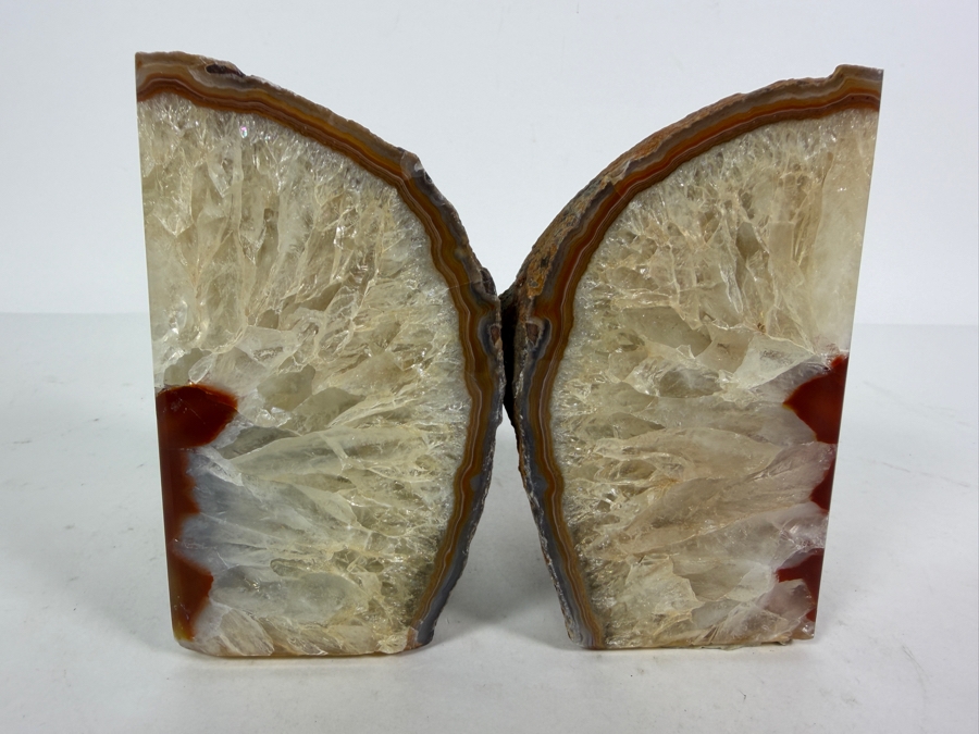 Natural Polished Agate Bookends 5'H [Photo 8]