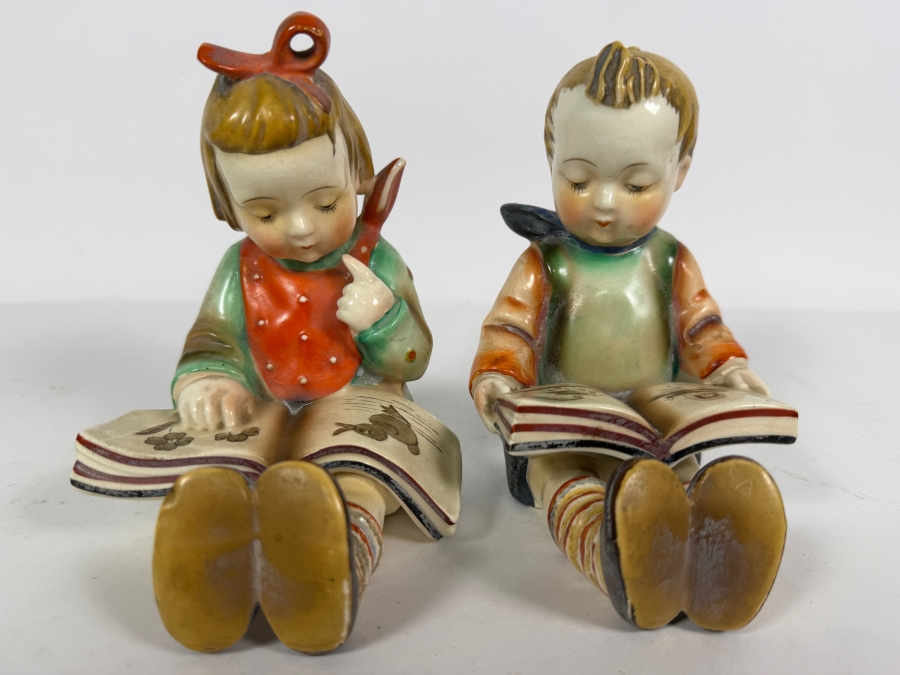 Vintage Porcelain Bookworm Figurines Made in Japan 6'H [Photo 2]