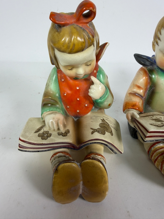 Vintage Porcelain Bookworm Figurines Made in Japan 6'H [Photo 3]