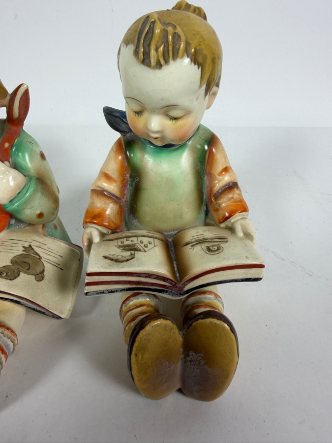 Vintage Porcelain Bookworm Figurines Made in Japan 6'H [Photo 4]