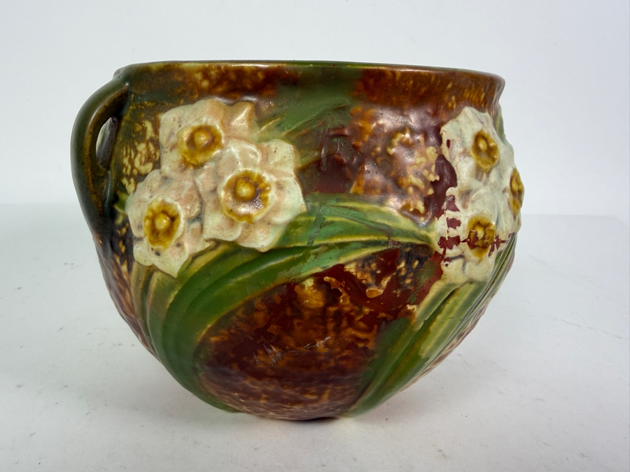 Vintage 1931 Roseville Pottery Jonquil Jardiniere 5.25H [Photo 5]