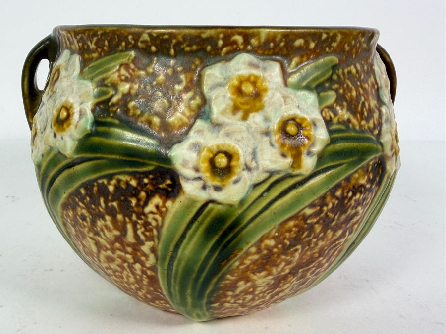 Vintage 1931 Roseville Pottery Jonquil Jardiniere 5.25H [Photo 6]