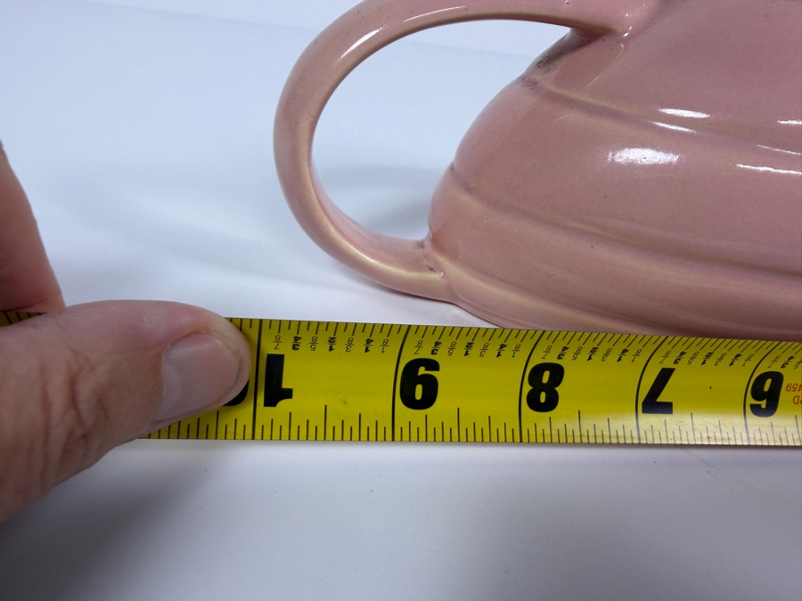 Vintage Art Deco Bauer Pottery Pink Aladdin Ceramic Teapot Made In USA 10'W X 5'H [Photo 4]