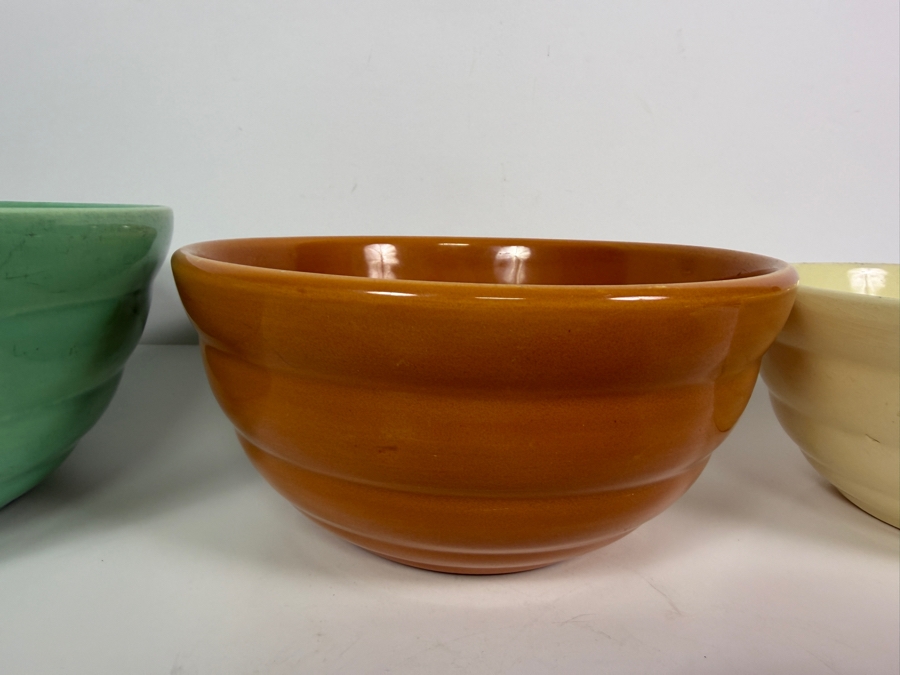 Collection Of Vintage Bauer Pottery Ring Ware Multicolor Ceramic Nesting Mixing Bowls Made In USA 3.5' - 9.5'W [Photo 8]