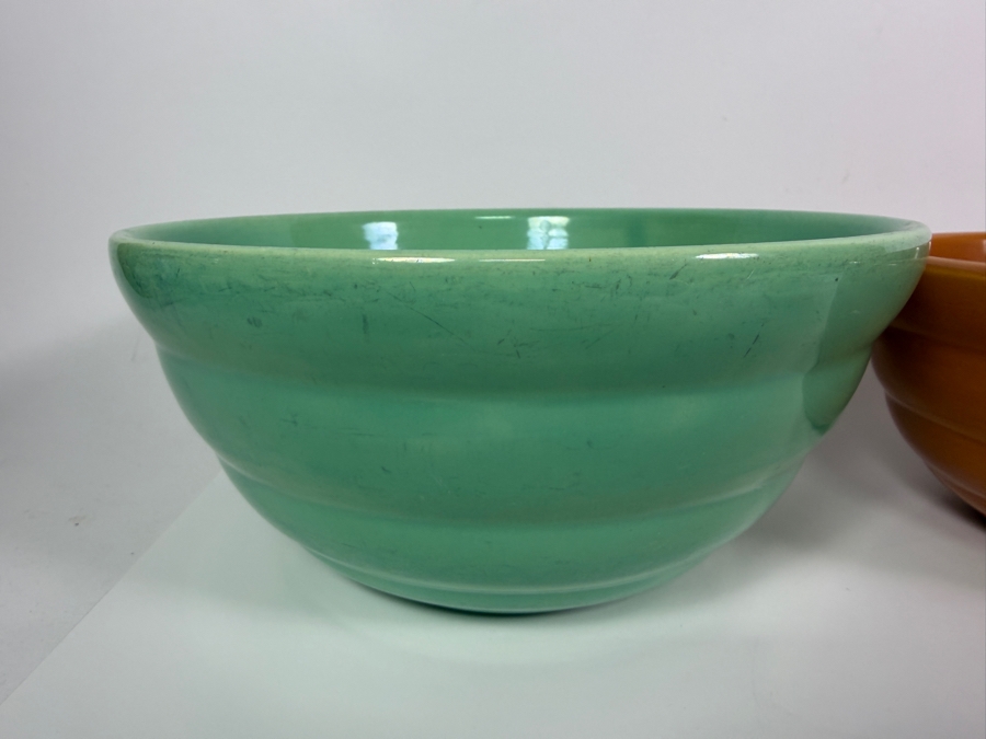 Collection Of Vintage Bauer Pottery Ring Ware Multicolor Ceramic Nesting Mixing Bowls Made In USA 3.5' - 9.5'W [Photo 7]