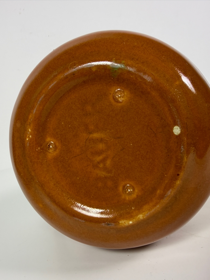 Vintage Bauer Pottery Brown Ring Ware Ceramic Beverage Pitcher Made In USA 6'H [Photo 4]