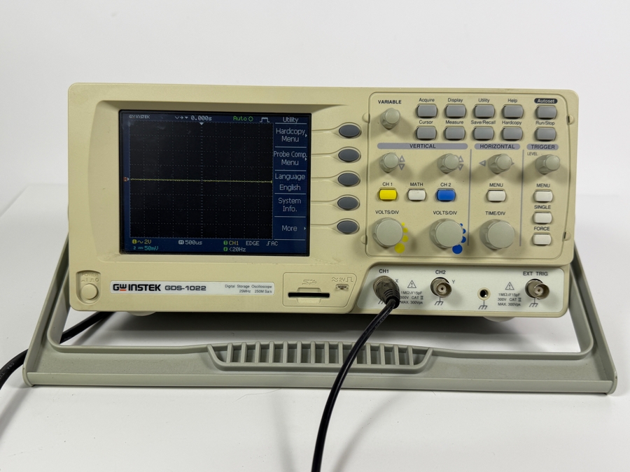 GW Instek GDS-1022 GDS-1000 Series 2 Channel 25MHz Digital Storage Oscilloscope [Photo 2]