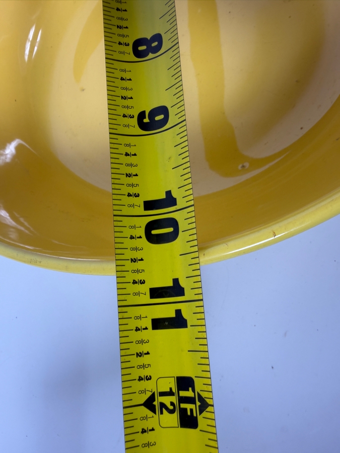 Vintage Bauer Pottery Gloss Yellow Ceramic Mixing Salad Bowl Made In USA 10.5'W X 3.25'H [Photo 6]