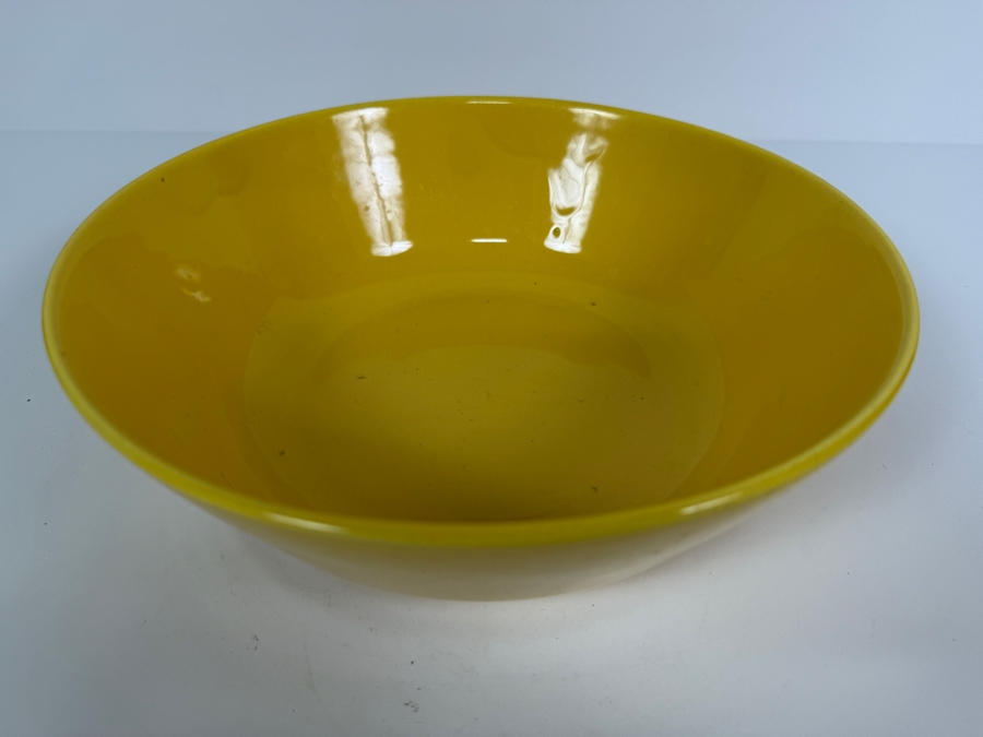 Vintage Bauer Pottery Gloss Yellow Ceramic Mixing Salad Bowl Made In USA 10.5'W X 3.25'H [Photo 3]