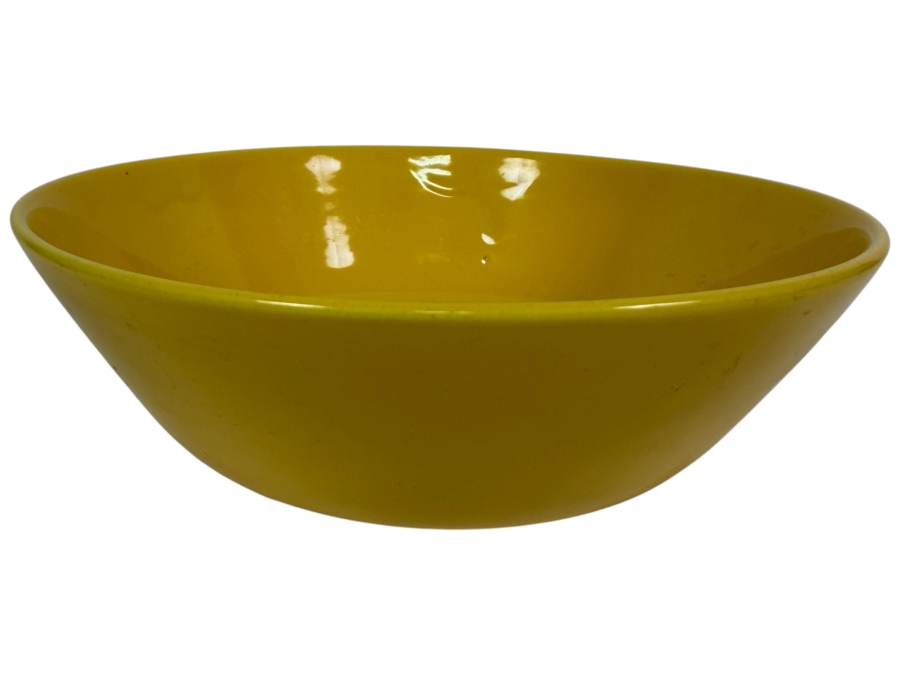 Vintage Bauer Pottery Gloss Yellow Ceramic Mixing Salad Bowl Made In USA 10.5'W X 3.25'H