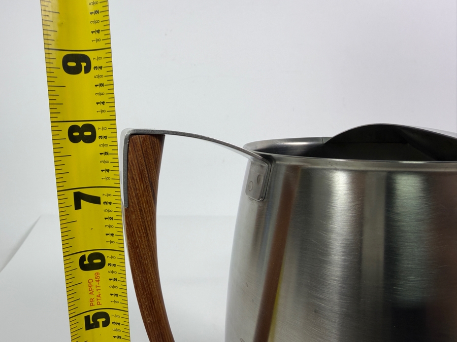 Vintage Mid Century Modern West Bend 2.5 Quart Stainless Steel Pitcher Made In USA 8'H [Photo 5]