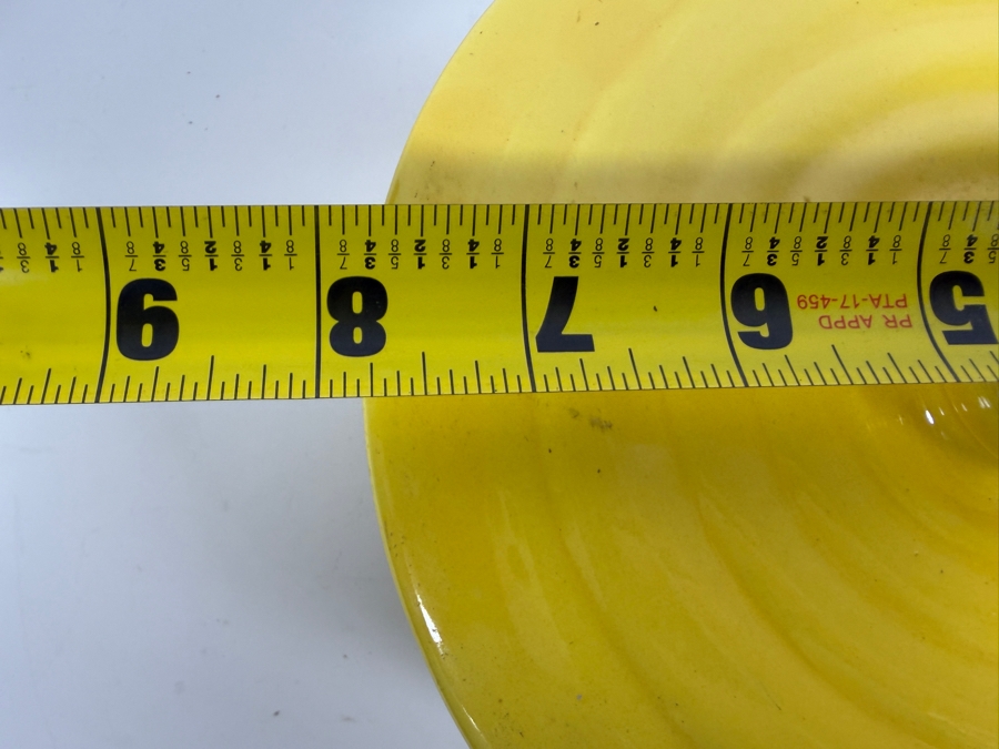 Vintage Bauer Pottery La Linda Yellow Gloss Covered Casserole Serving Dish Made In USA 8'W X 4'H [Photo 5]
