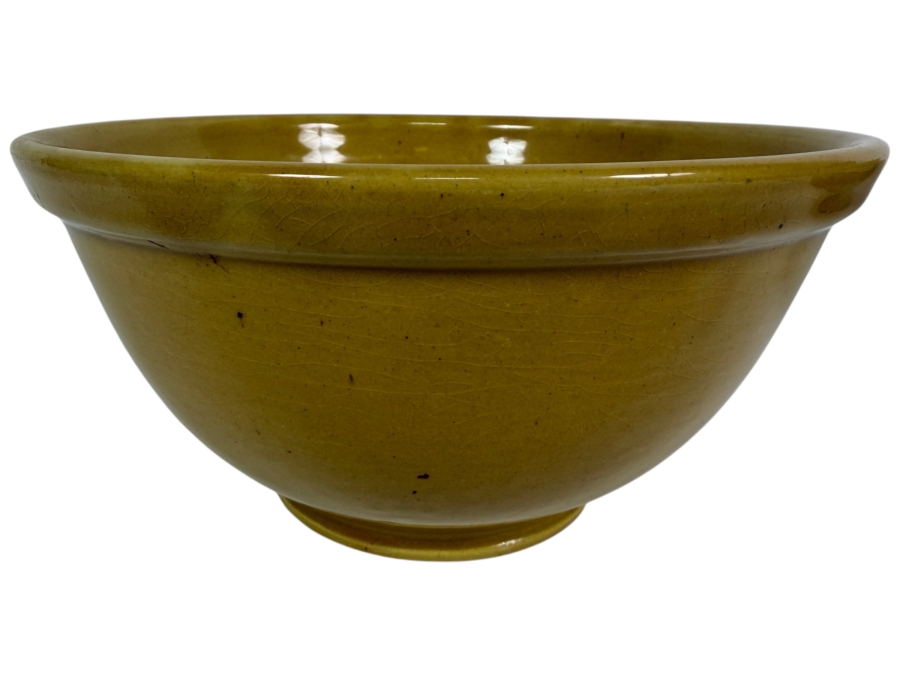 Vintage Bauer Pottery Los Angeles Number 12 Ceramic Mixing Bowl Made In USA 9'W X 4.5'H