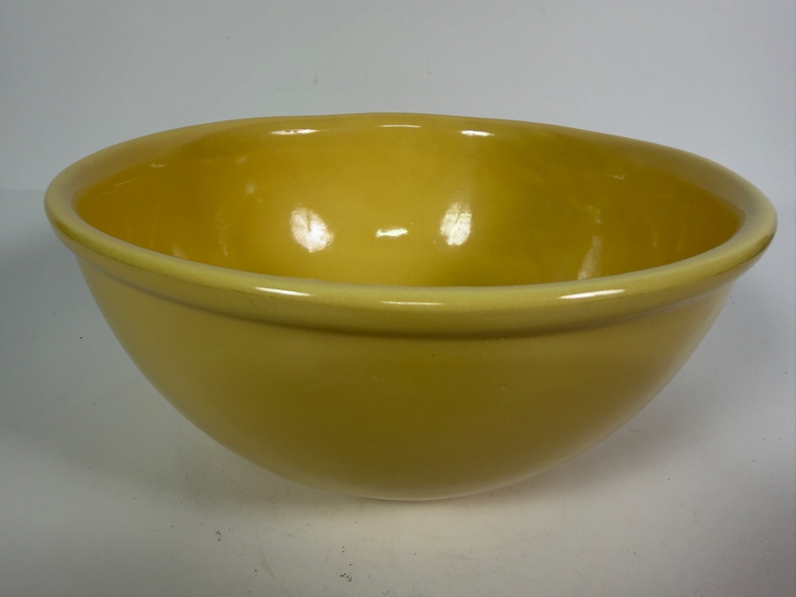 Vintage Gaetano Pottery Yellow Gloss Ceramic Salad Mixing Bowl Made In USA 10.5'W X 4.75'H [Photo 3]