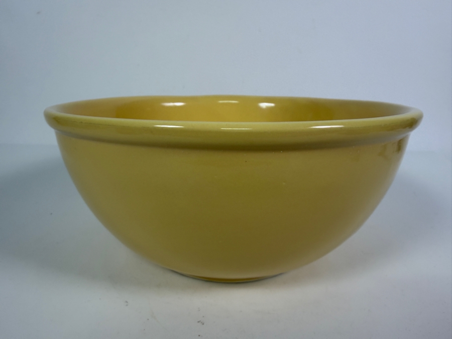 Vintage Gaetano Pottery Yellow Gloss Ceramic Salad Mixing Bowl Made In USA 10.5'W X 4.75'H [Photo 2]
