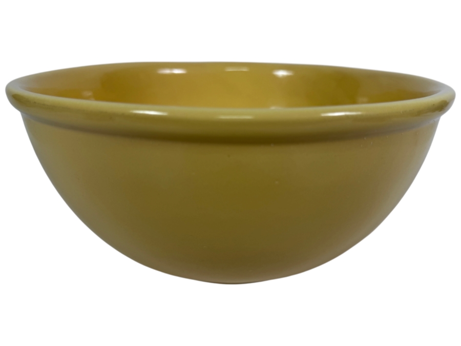 Vintage Gaetano Pottery Yellow Gloss Ceramic Salad Mixing Bowl Made In USA 10.5'W X 4.75'H