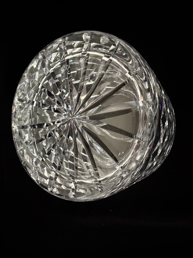 Vintage Waterford Crystal Canterbury Pattern Cut Glass Biscuit Jar Barrel With Lid 7'H [Photo 5]